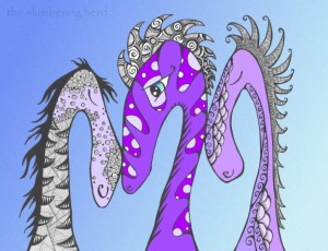 Three Long Necks, Purple
