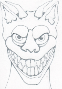 01 Teeth Gargoyle ink