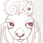 Lavender Rabbit and Friend 02